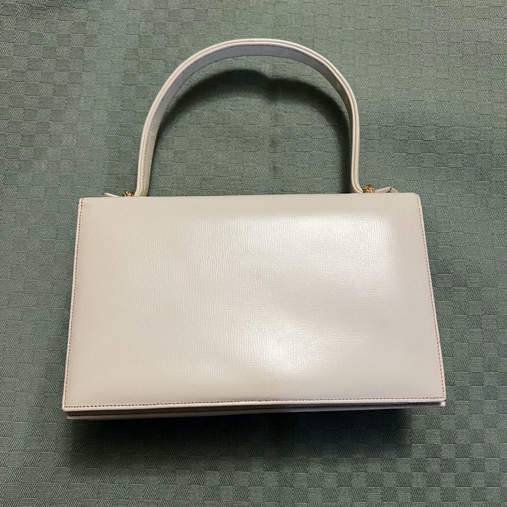 Vintage 1960s Magda Makkay leather handbag w/m/coin purse and mirror